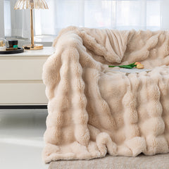 Fluffy Rabbit Fur Blanket