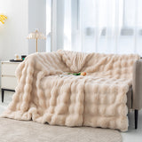 Fluffy Rabbit Fur Blanket