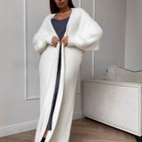 Women's Fluffy Long Cardigan Sweater
