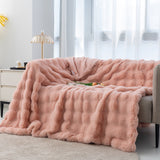 Fluffy Rabbit Fur Blanket
