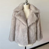 Thickened Fluffy Fox Fur Coat Women Loose Elegant Winter