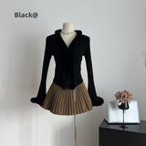 French Style Fluffy Long Sleeve Knitted Sweater